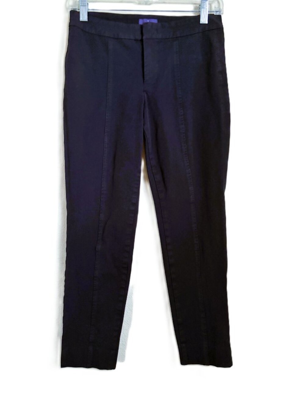 NYDJ Black Ankle Pants Size 2P Petite Lift Tuck Stretch Pull-On Work Career